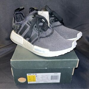 JD Sports X NMD_R1 'Core Black' Adidas sneakers. Woman’s Sz 5.5 NEW w/ Box.
